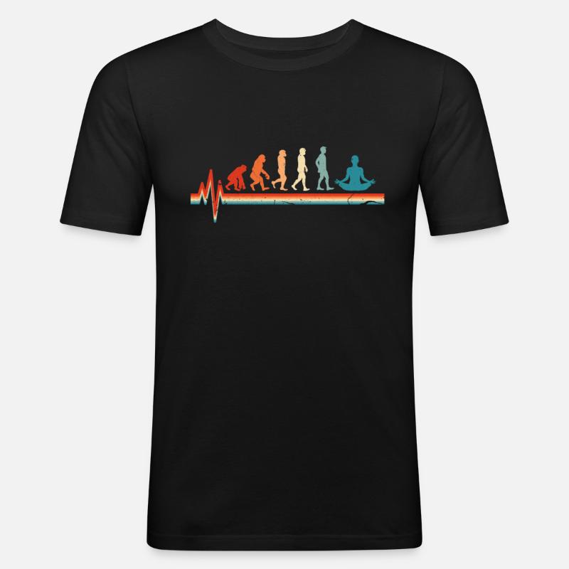Yoga Evolution - Männer Slim Fit T-Shirt - Schwarz