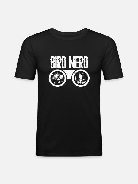 Oiseaux Observer - T-shirt près du corps Homme - noir
