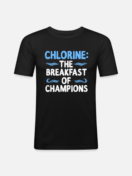 natation - T-shirt près du corps Homme - noir
