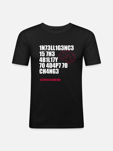 Science Intelligent Scientist Gift - Men's Slim Fit T-Shirt - black