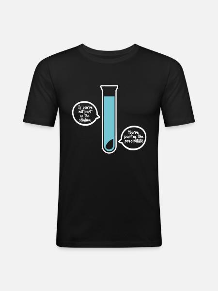 science - Men's Slim Fit T-Shirt - black