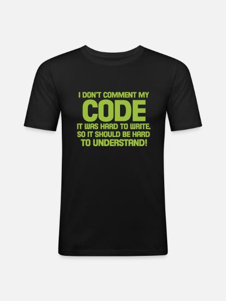 programmeur - T-shirt près du corps Homme - noir