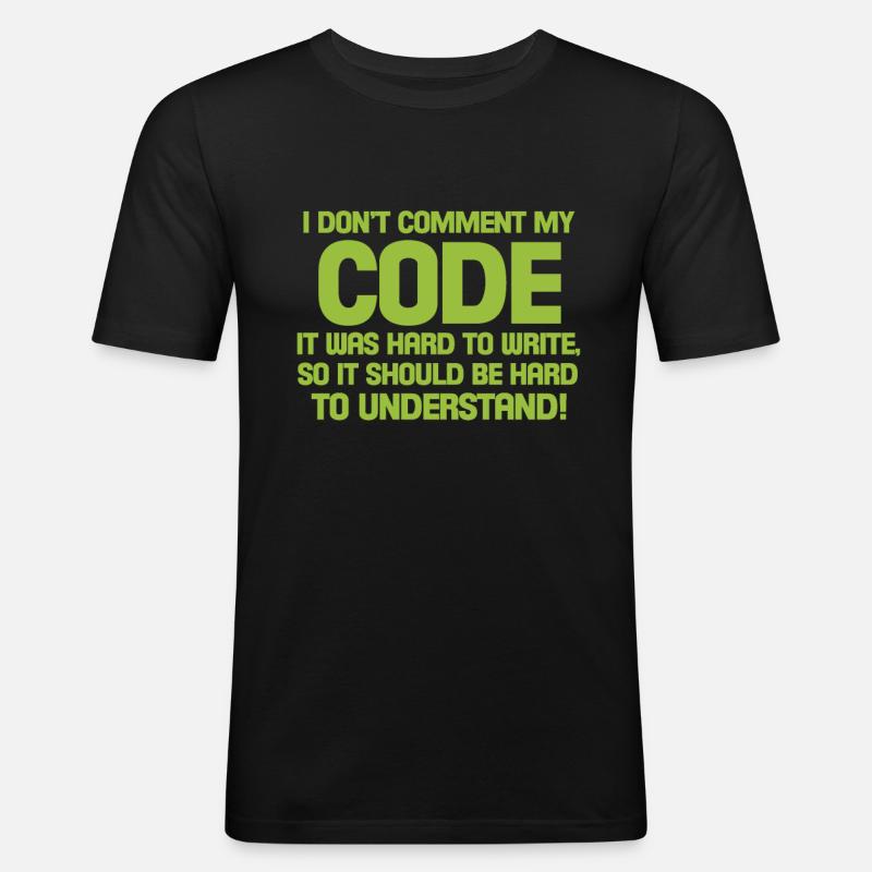 Programmierer - Männer Slim Fit T-Shirt - Schwarz
