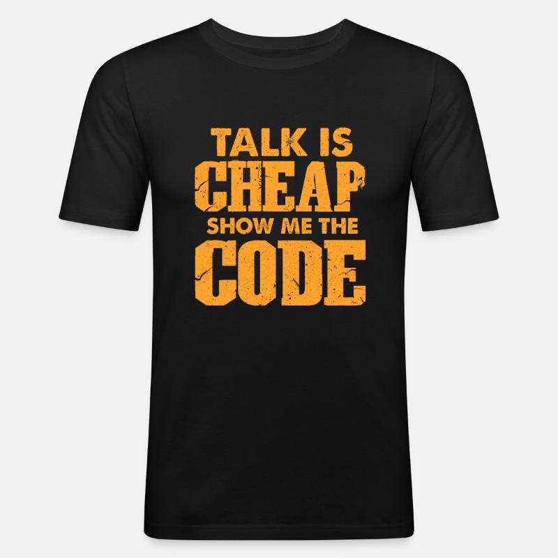 Programmierer - Männer Slim Fit T-Shirt - Schwarz