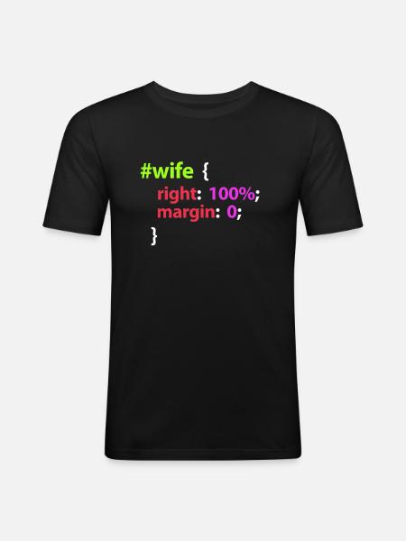 programmeur - T-shirt près du corps Homme - noir