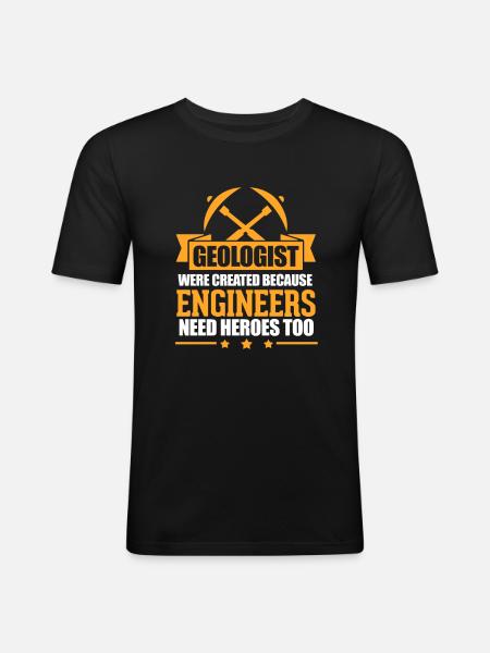 geology - Men's Slim Fit T-Shirt - black