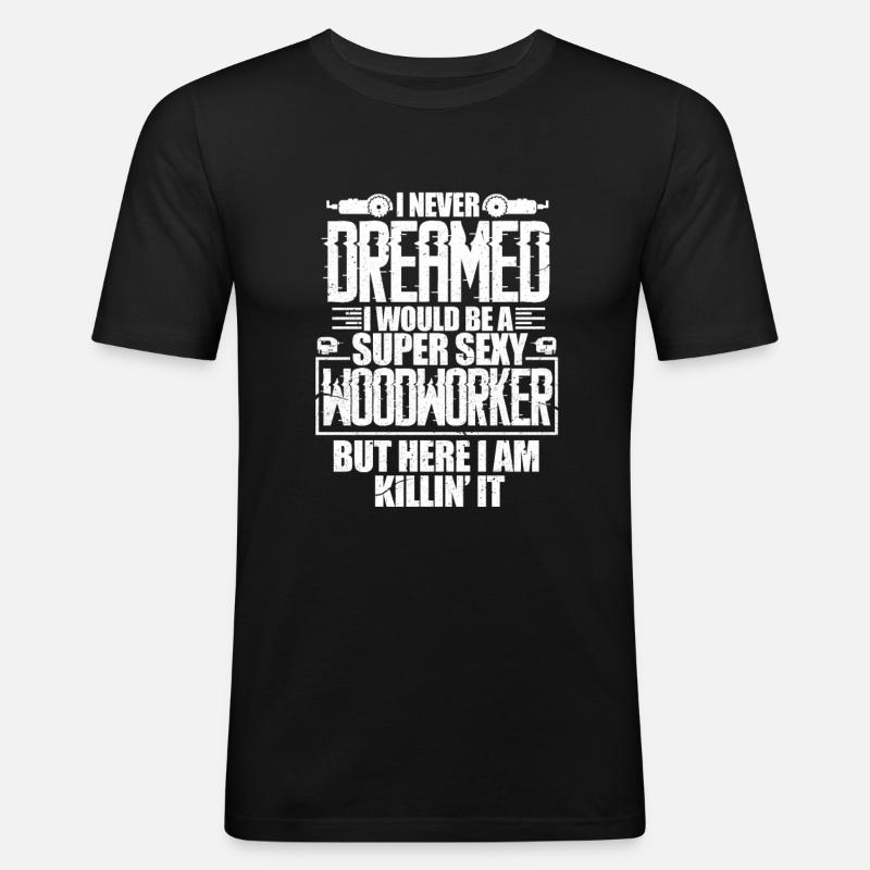 Holzarbeiter - Männer Slim Fit T-Shirt - Schwarz