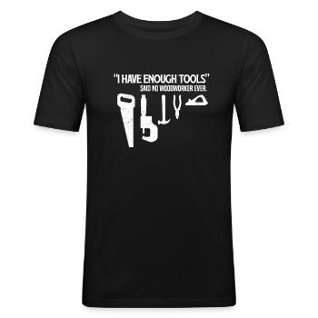 Tischler - Männer Slim Fit T-Shirt - Schwarz - Vorne - Nik (191cm)