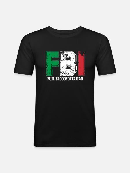Italian - Men's Slim Fit T-Shirt - black