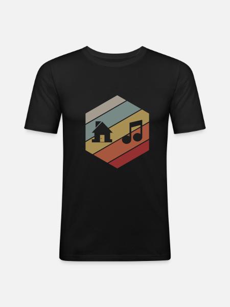 House Music - Men's Slim Fit T-Shirt - black