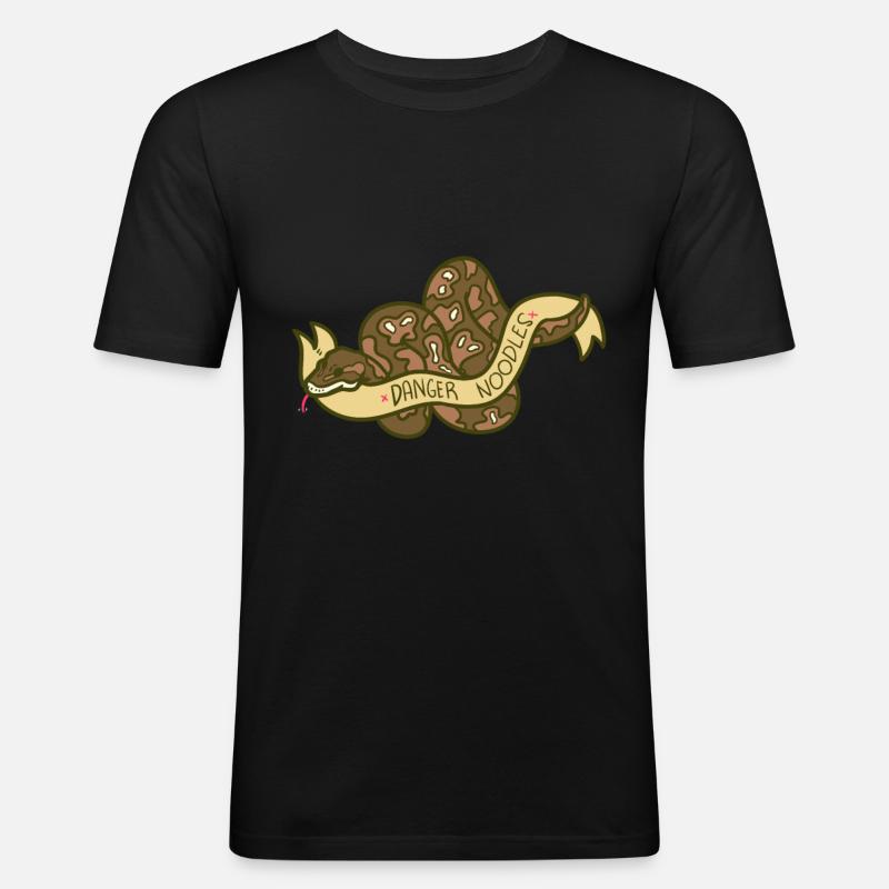 Python - Männer Slim Fit T-Shirt - Schwarz