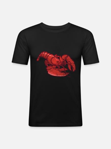 Lobster seafood - Men's Slim Fit T-Shirt - black