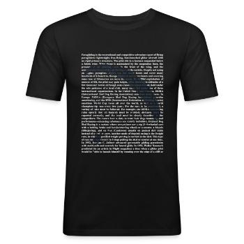 Paragliding - Männer Slim Fit T-Shirt - Schwarz - Vorne - Nik (191cm)