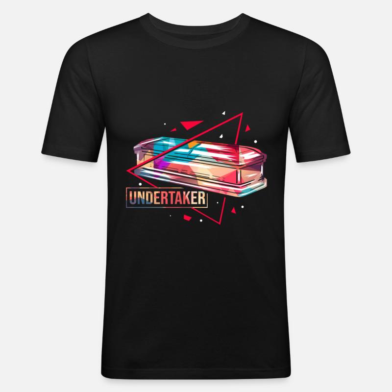 Bestatter Polygon - Männer Slim Fit T-Shirt - Schwarz