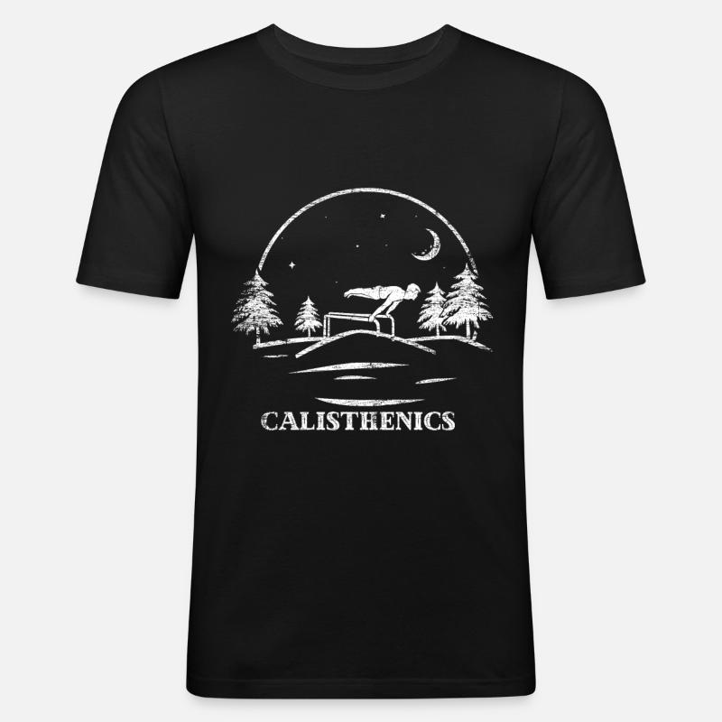 Calisthenics Geschenk - Männer Slim Fit T-Shirt - Schwarz