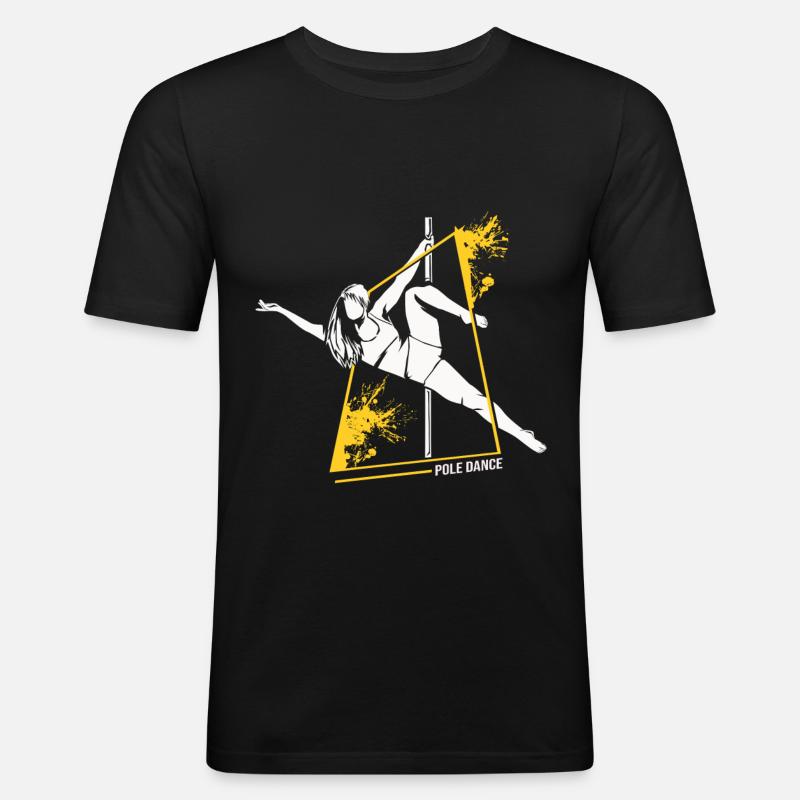 Pole Dancer - Männer Slim Fit T-Shirt - Schwarz