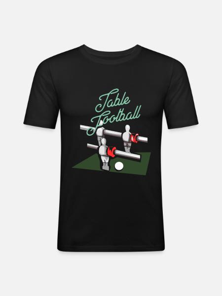 table football - Men's Slim Fit T-Shirt - black
