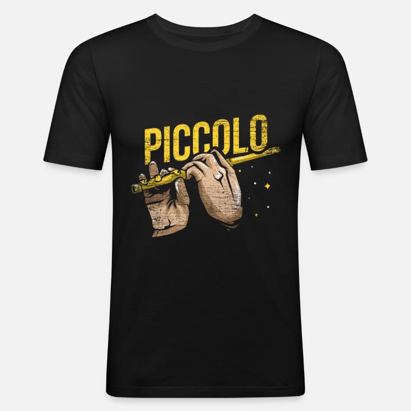 Piccolo Geschenk - Männer Slim Fit T-Shirt - Schwarz