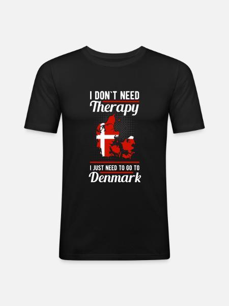 Denmark - Men's Slim Fit T-Shirt - black