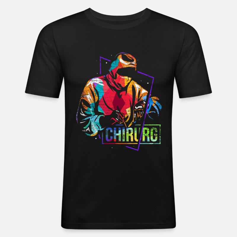 Neurochirurgin Doktor Geschenk - Männer Slim Fit T-Shirt - Schwarz