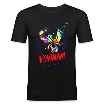 Vovinam Geschenk - Männer Slim Fit T-Shirt - Schwarz - Vorne - Nik (191cm)