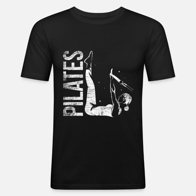 Pilates Geschenk - Männer Slim Fit T-Shirt - Schwarz