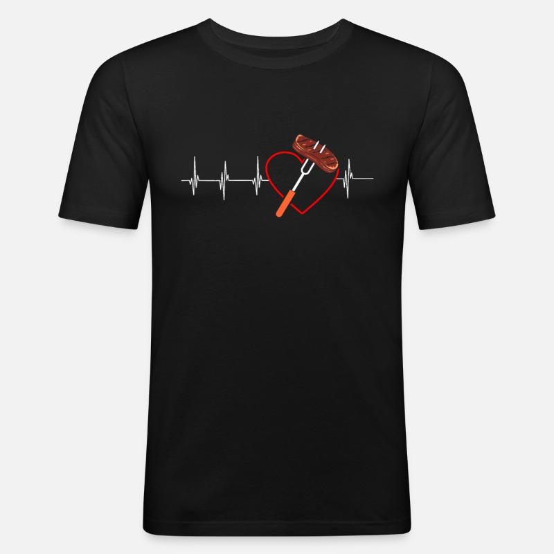 Fleisch - Männer Slim Fit T-Shirt - Schwarz