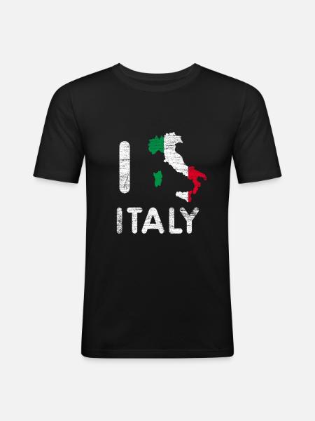 Italy gift - Men's Slim Fit T-Shirt - black