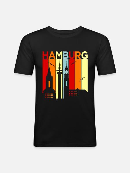 Hamburg - Men's Slim Fit T-Shirt - black