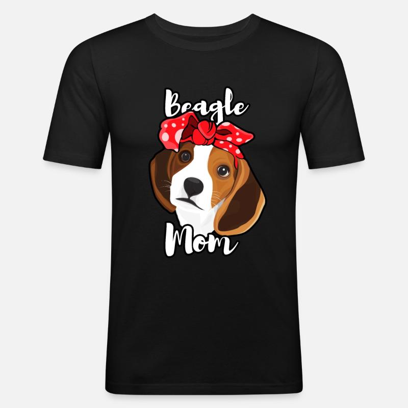 Beagle Hündchen Geschenkidee - Männer Slim Fit T-Shirt - Schwarz