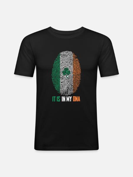 Irland - Männer Slim Fit T-Shirt - Schwarz