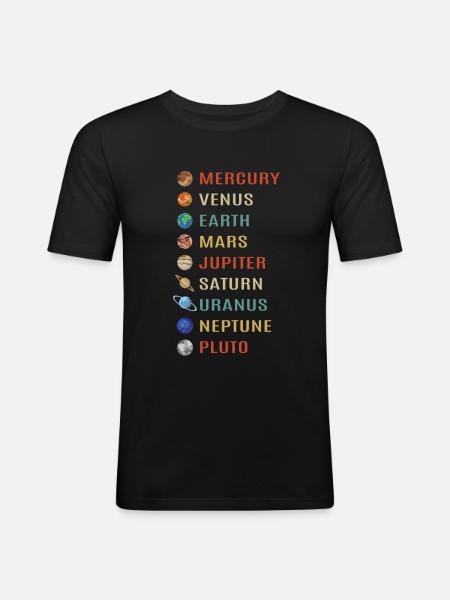 Universe planets - Men's Slim Fit T-Shirt - black