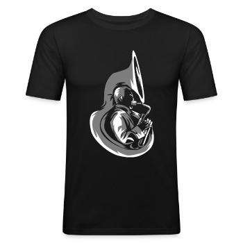 Sousaphone Gift - Men's Slim Fit T-Shirt - black - Front - Nik (191cm)