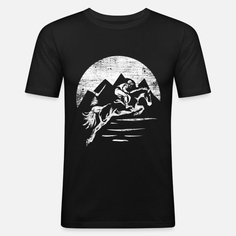 Eventing - Männer Slim Fit T-Shirt - Schwarz