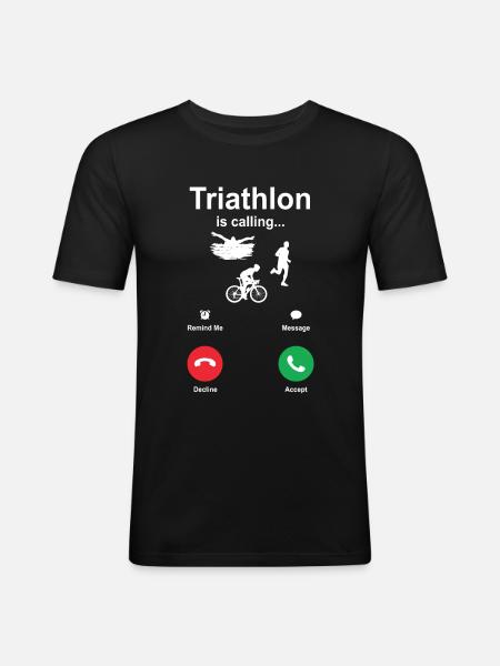 Triathlon - Men's Slim Fit T-Shirt - black
