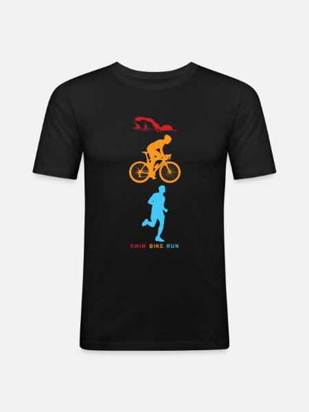 Triathlon - T-shirt près du corps Homme - noir