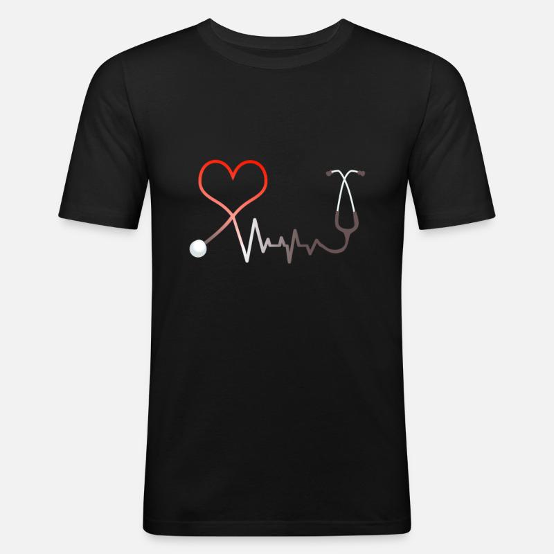Krankenschwester Krankenpfleger - Männer Slim Fit T-Shirt - Schwarz