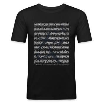 Gliding - Men's Slim Fit T-Shirt - black - Front - Nik (191cm)