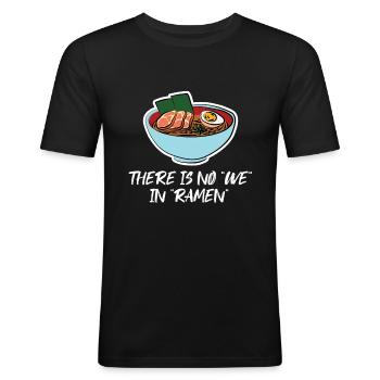 Ramen - Men's Slim Fit T-Shirt - black - Front - Nik (191cm)