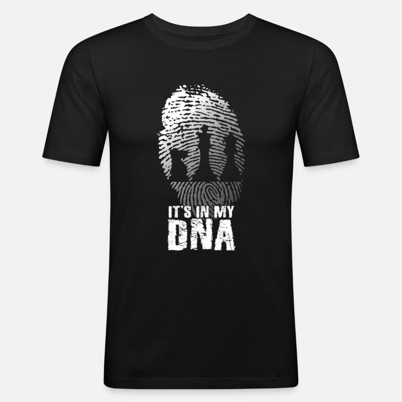 Schach - Männer Slim Fit T-Shirt - Schwarz