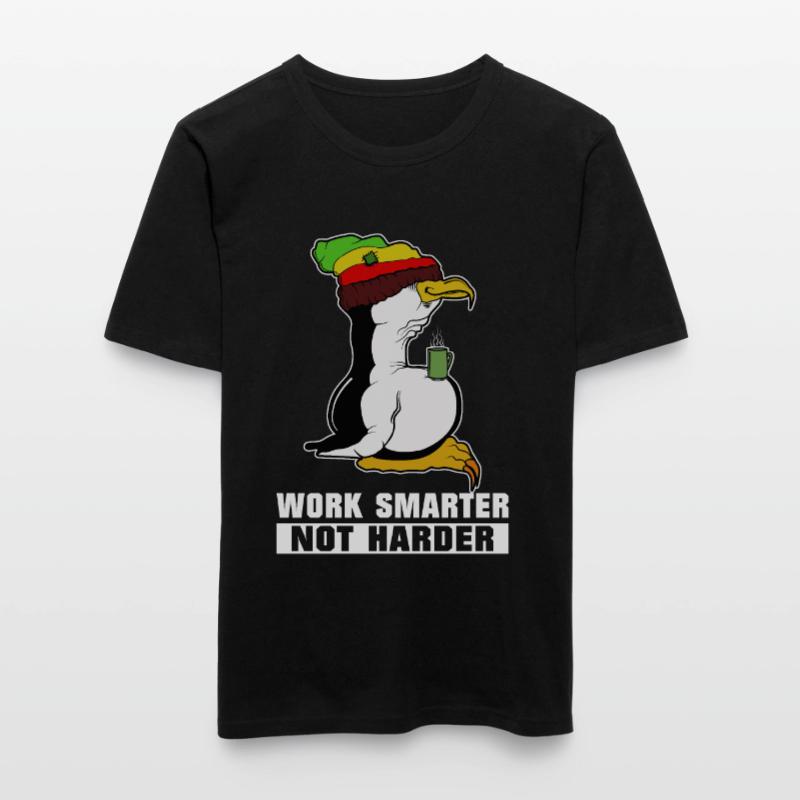 Linux penguin coffee break Rasta Informatik PC Nerd Men's Slim Fit T-Shirt