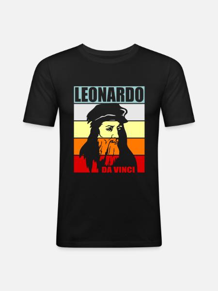 Leonardo da Vinci - Men's Slim Fit T-Shirt - black