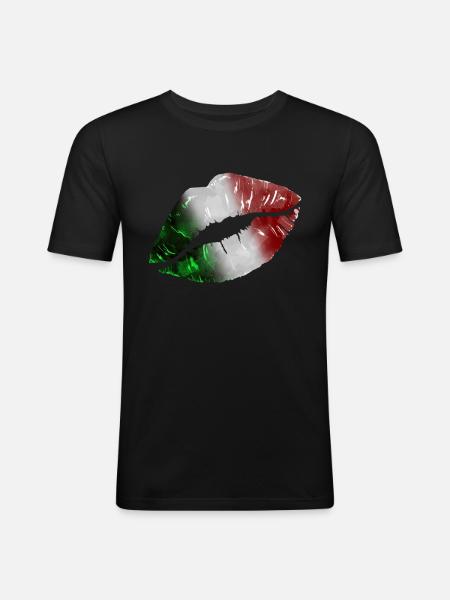 Italy - Men's Slim Fit T-Shirt - black