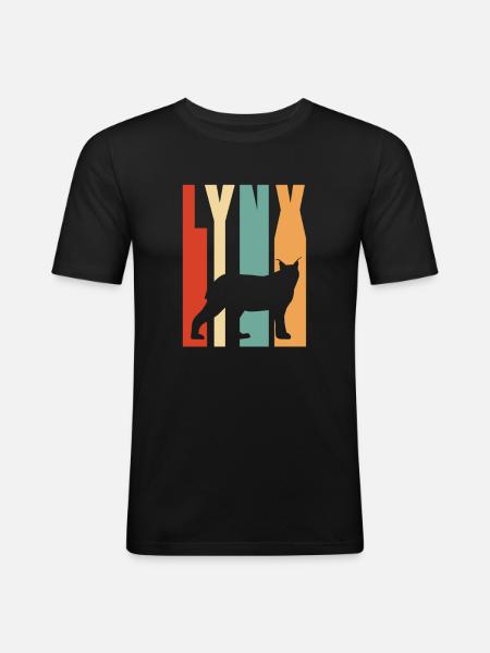 Lynx wildcat shirt gift idea - Men's Slim Fit T-Shirt - black