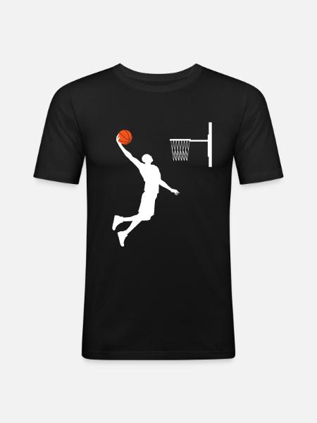 basketball - Men's Slim Fit T-Shirt - black