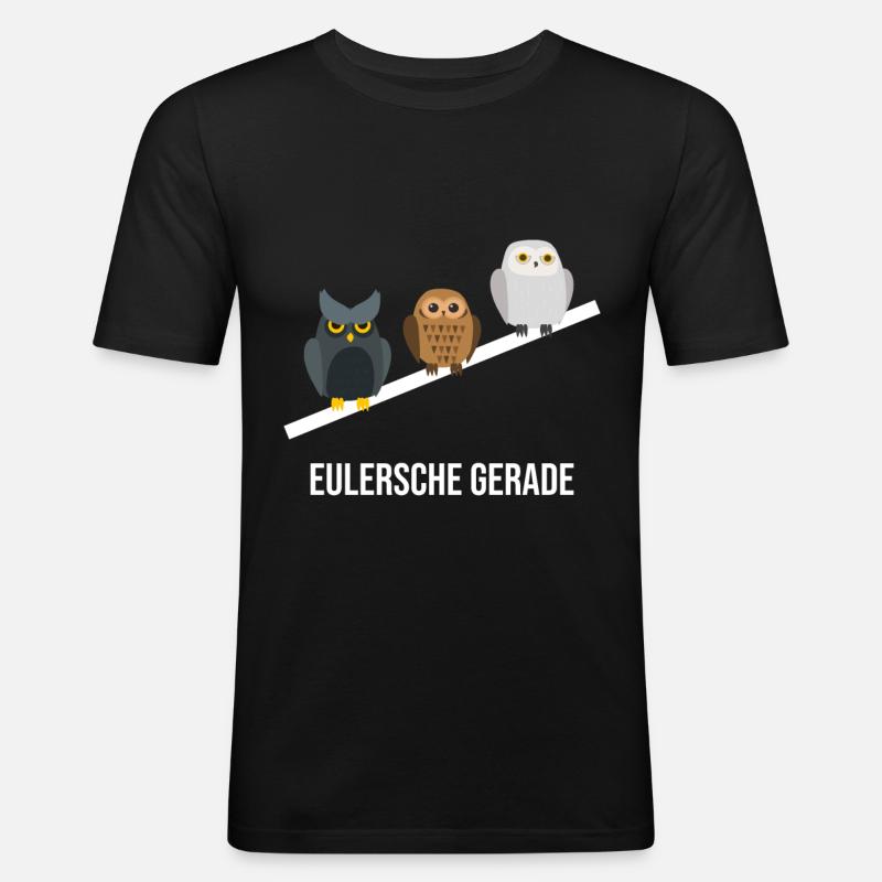 Eulersche Gerade - Männer Slim Fit T-Shirt - Schwarz