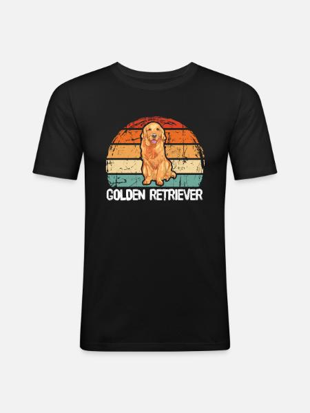Golden retriever - Men's Slim Fit T-Shirt - black