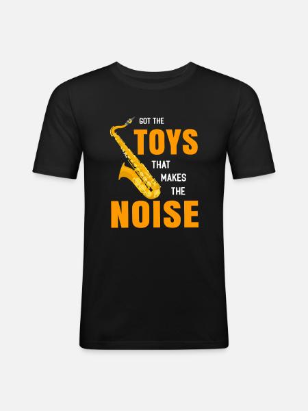 saxophone - Men's Slim Fit T-Shirt - black