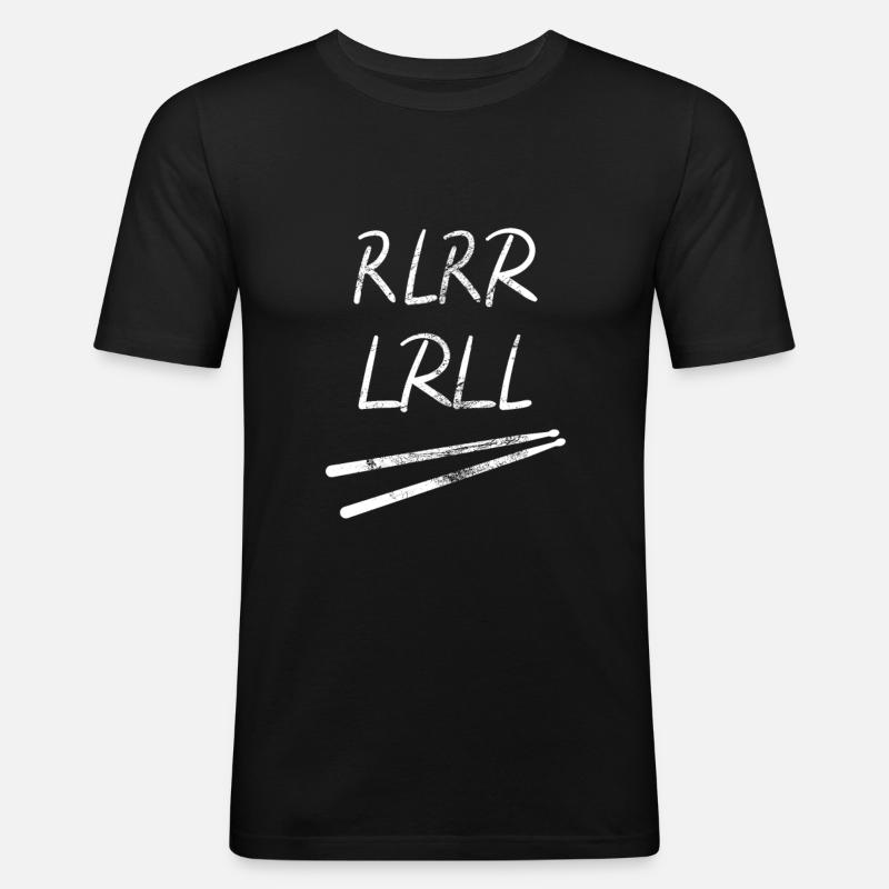 Drummer Schlagzeuger oder Percussionist Geschenk - Männer Slim Fit T-Shirt - Schwarz