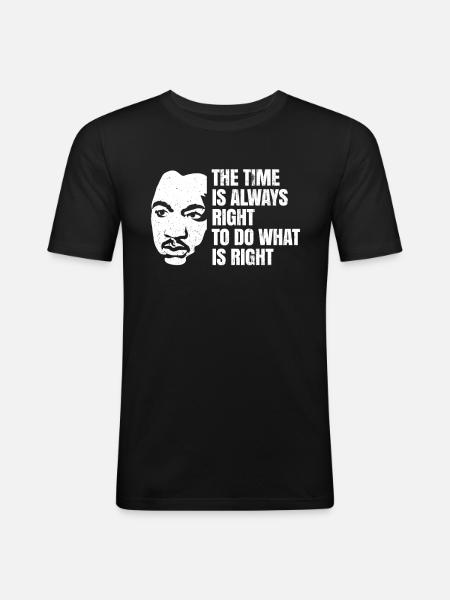 Martin Luther dream say gift - Men's Slim Fit T-Shirt - black